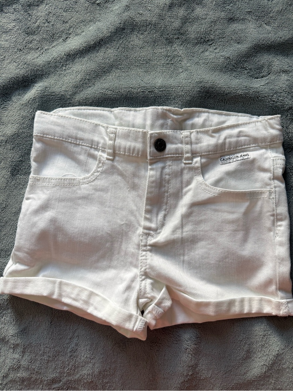 Calvin Klein Jeans White kids Denim Short Shorts 6X